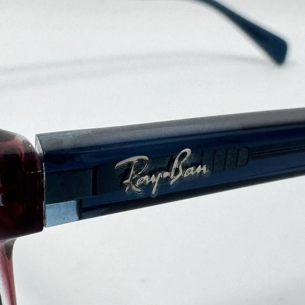 Ray-Ban RB5362 5834 Burgundy White & Blue Eyeglass Frames 54-17-140 Authentic